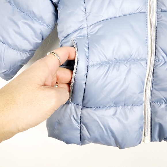 Michael Kors Chambray Blue Sherpa-Lined Puffer Coat NWT 2T - Picture 4 of 16